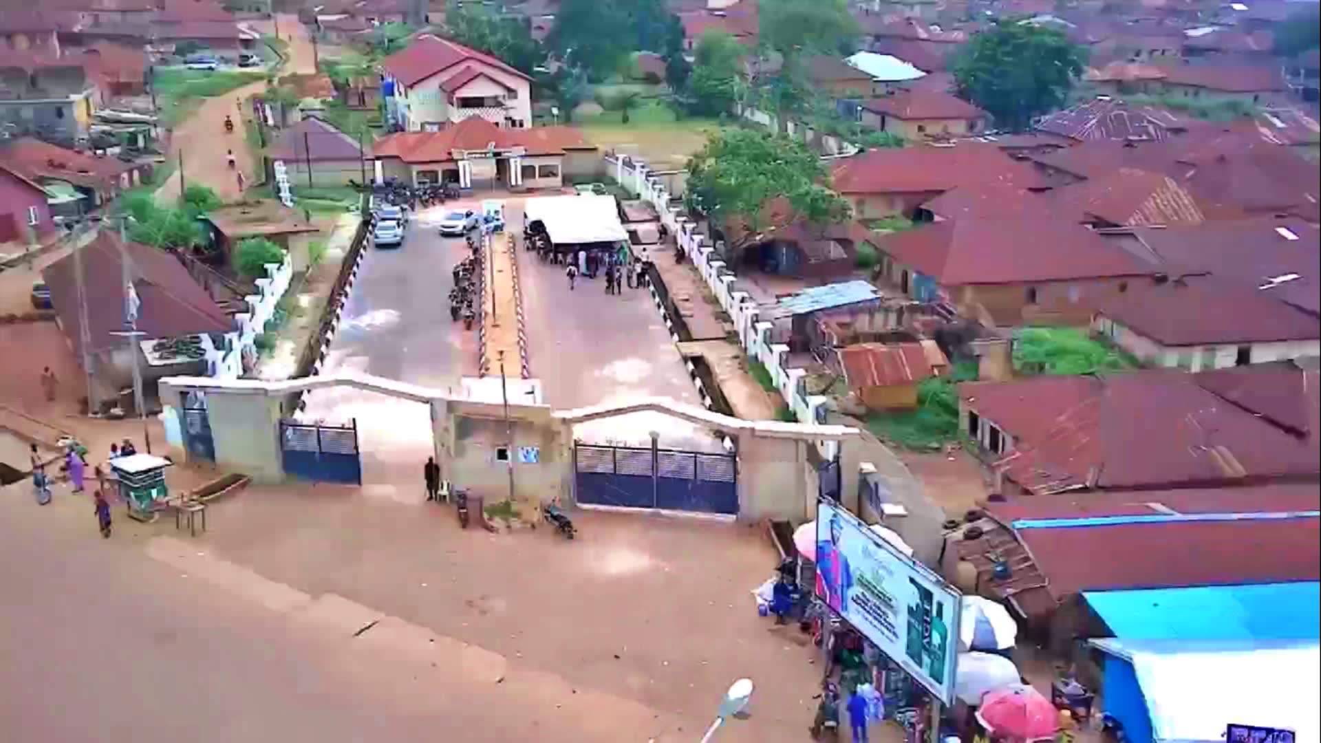 Aafin Alaye — the palace of Ayétòrò-Yewa from the air